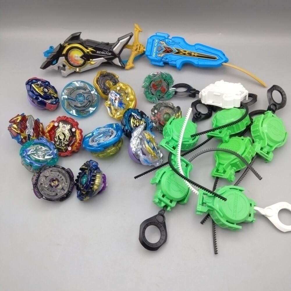 Beyblade Lot 14 Spinners 9 Launchers Most Are Metal